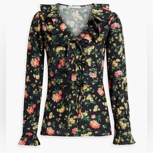 Batsheva Laura Ashley Nia Ruffled Cotton Top